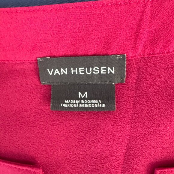 🔥 4 for $20 DEAL 🔥Van Heusen Pink Blouse - Size M - Picture 3 of 8